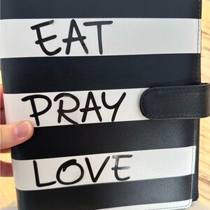 Black and White Striped Planner